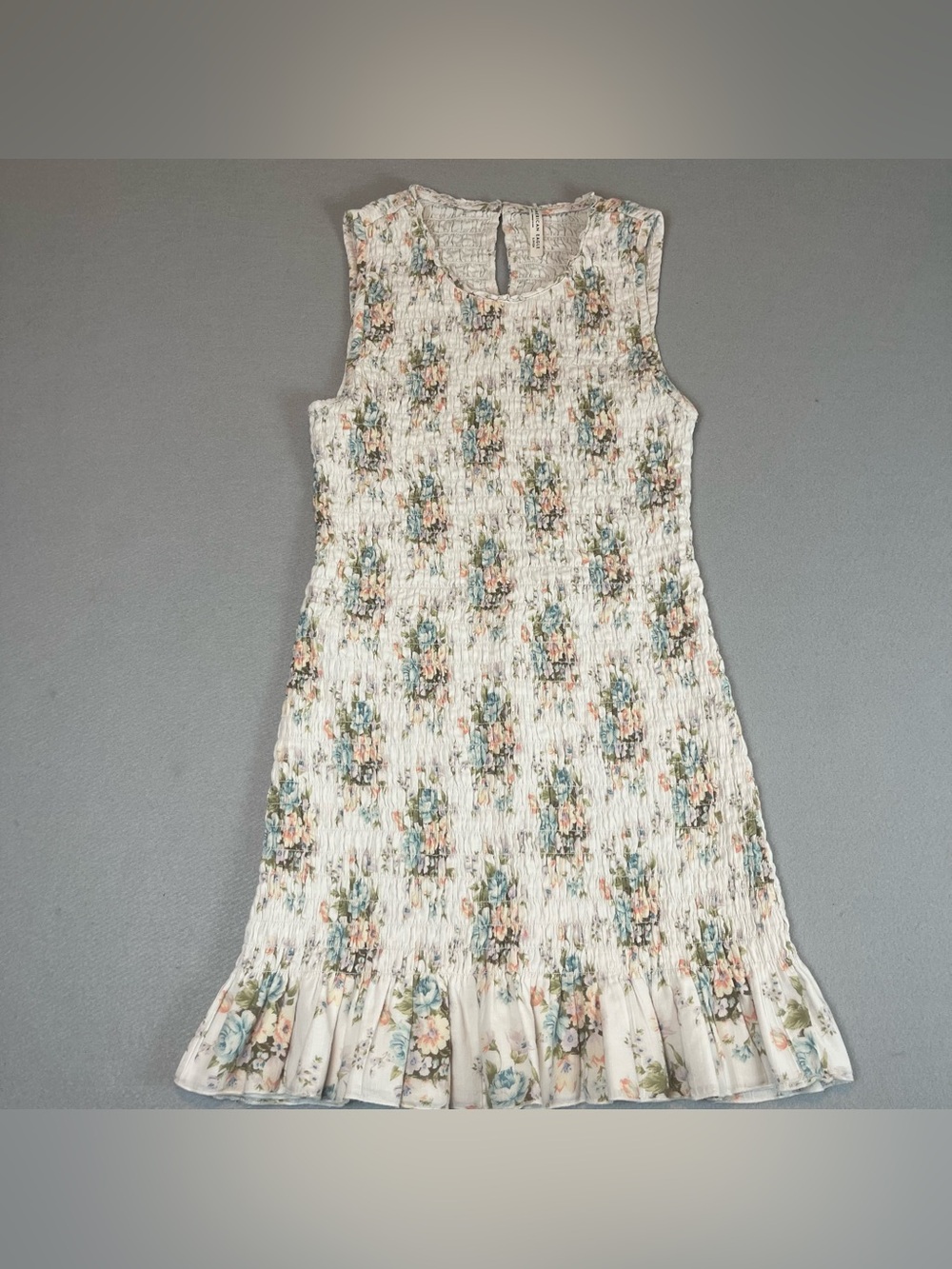 American Eagle Smocked Floral Dress Small Cottagecore Ruffle Mini Vintage Vibes